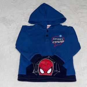 (2 for $10) Marvel Blue Spidey Power Hooded Kids Sweatshirt